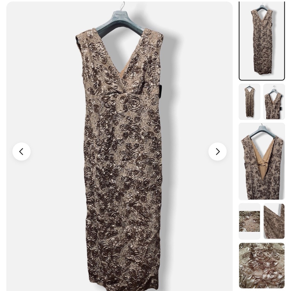 New Elegant Floral Lace Dress with beads